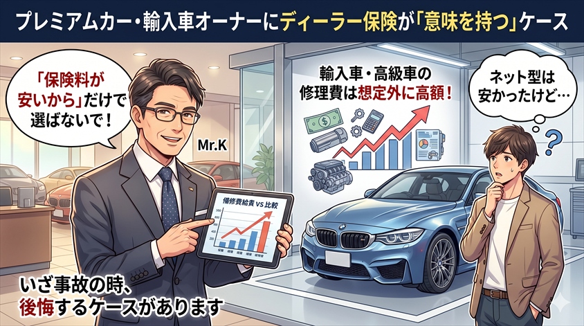 プレミアムカー・輸入車オーナーにとってディーラー保険が「意味を持つ」ケース