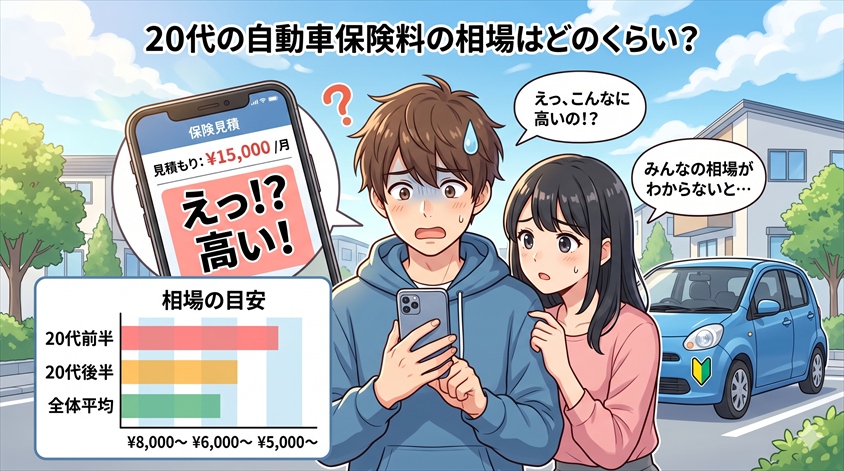 20代の自動車保険料の相場はどのくらい?