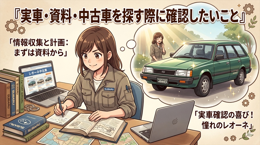 実車・資料・中古車を探す際に確認したいこと