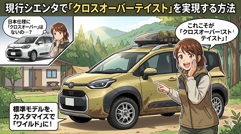 現行シエンタで「クロスオーバーテイスト」を実現する方法
