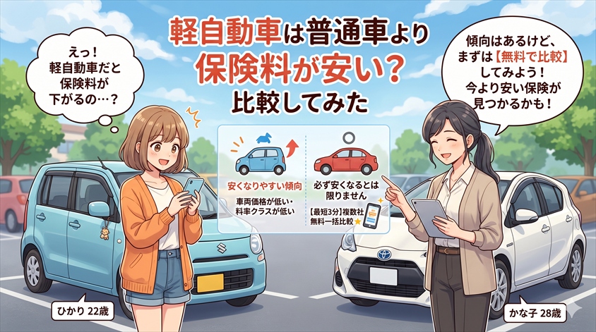 軽自動車は普通車より保険料が安い？比較してみた