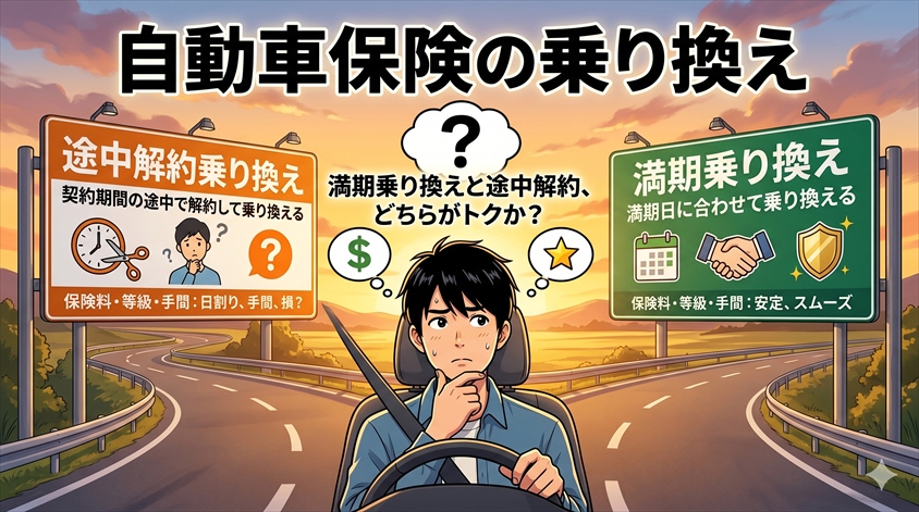 満期乗り換えと途中解約乗り換え、どちらがトクか?