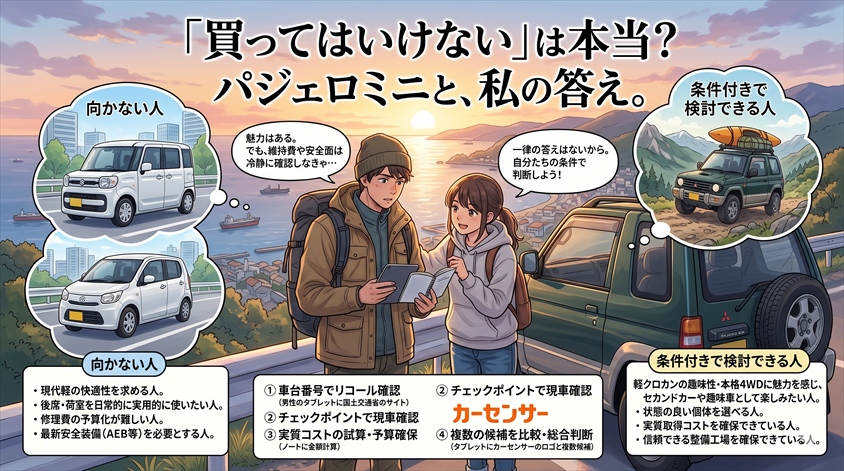 まとめ｜パジェロミニを買っていいか、自分で判断するための整理