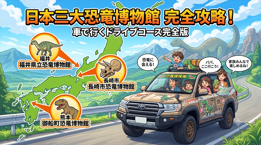 日本三大恐竜博物館|車で行くドライブコース完全版