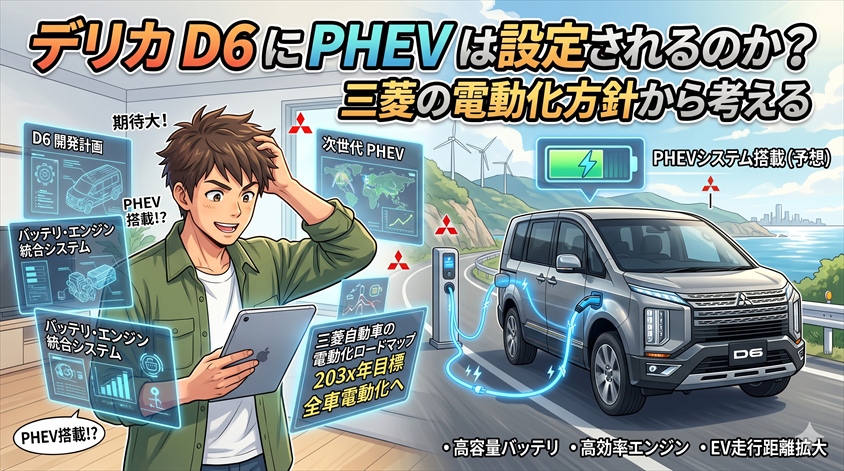 デリカ D6 に PHEV は設定されるのか？三菱の電動化方針から考える