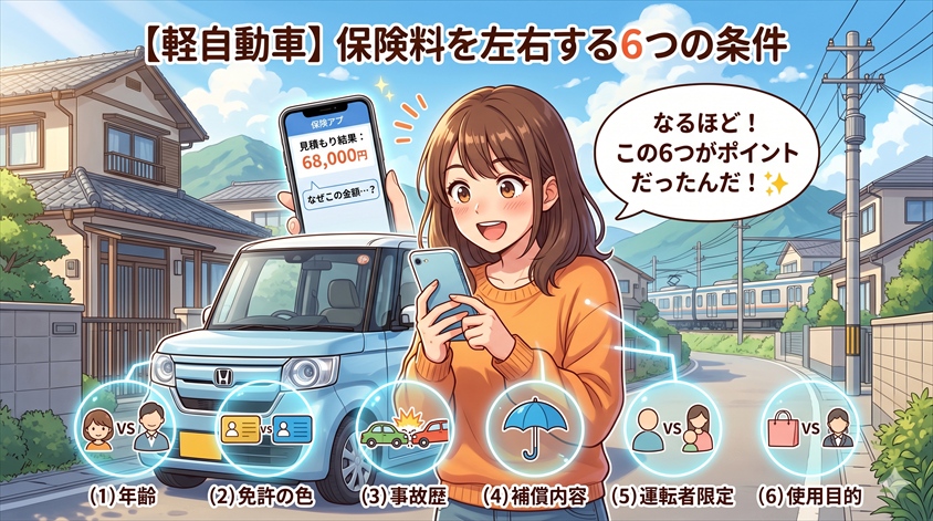 軽自動車の保険料を左右する6つの条件