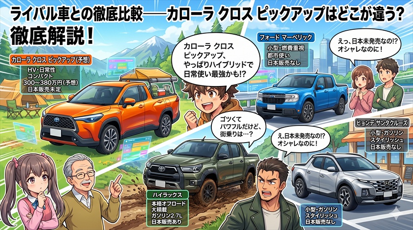 ライバル車との徹底比較――カローラ クロス ピックアップはどこが違う?
