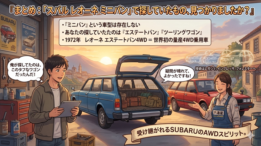まとめ：「スバル レオーネ ミニバン」で探していたもの、見つかりましたか？