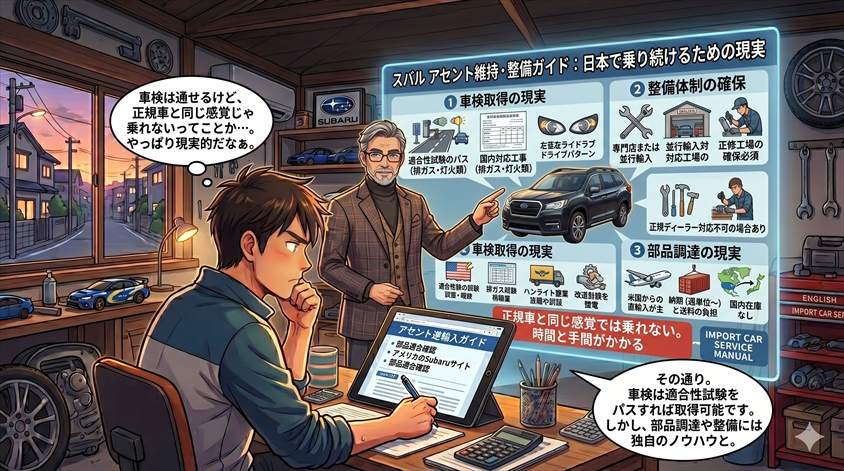 日本での車検・整備・部品調達—乗り続けるための現実