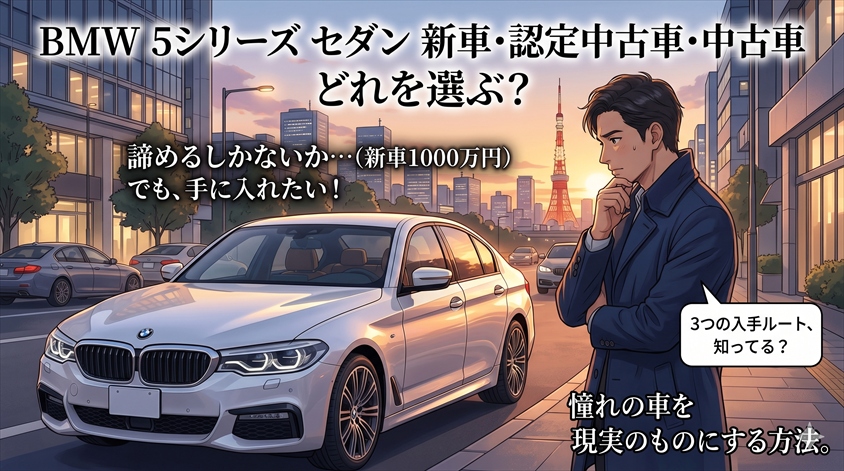 BMW 5シリーズ セダンの新車・認定中古車・中古車、どれを選ぶ?
