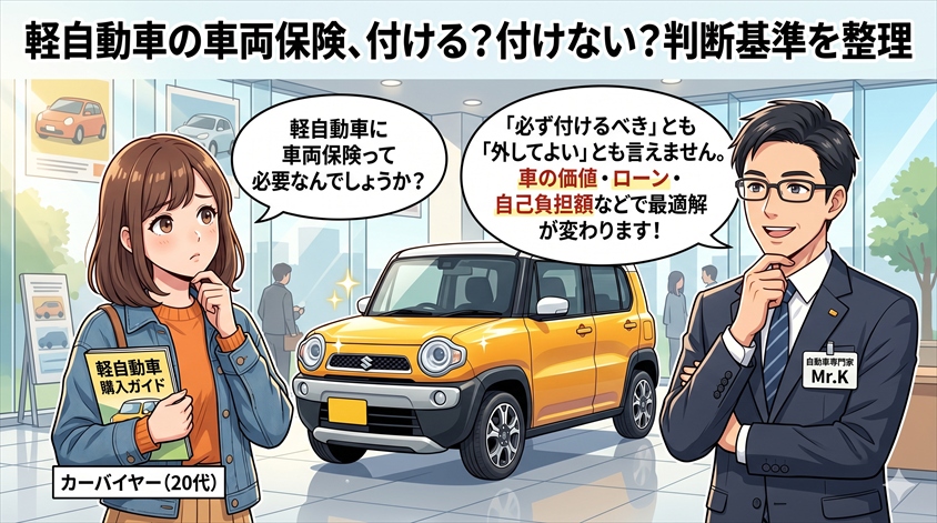 軽自動車の車両保険、付ける？付けない？判断基準を整理