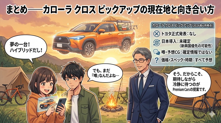 まとめ――カローラ クロス ピックアップの現在地と向き合い方