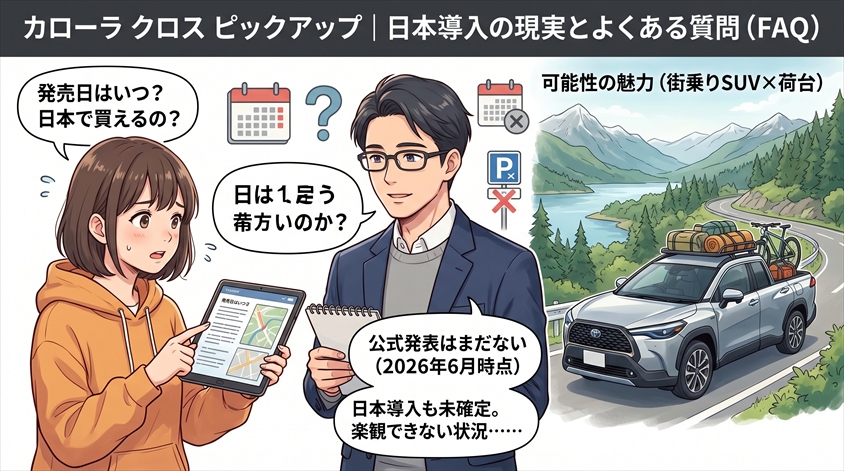 カローラ クロス ピックアップ|価格・スペック・日本導入の現実についてのよくある質問(FAQ)