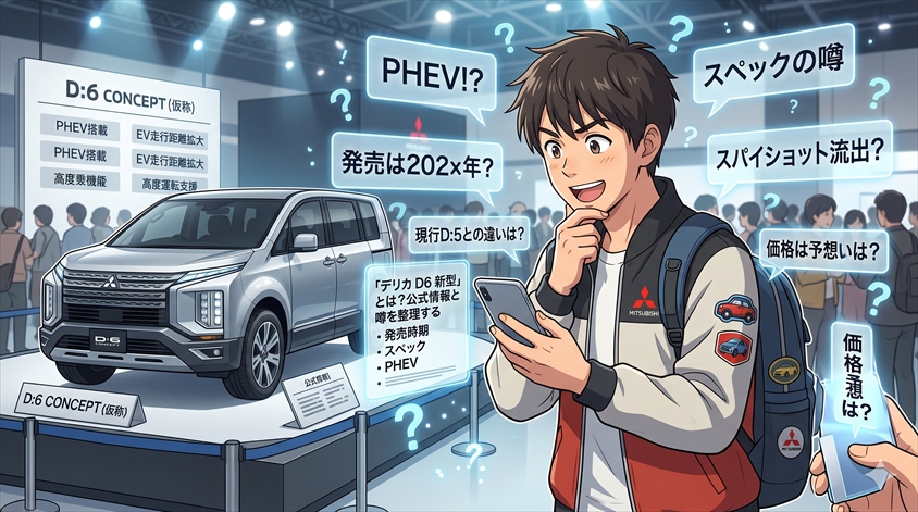 「デリカ D6 新型」とは？公式情報と噂を整理する