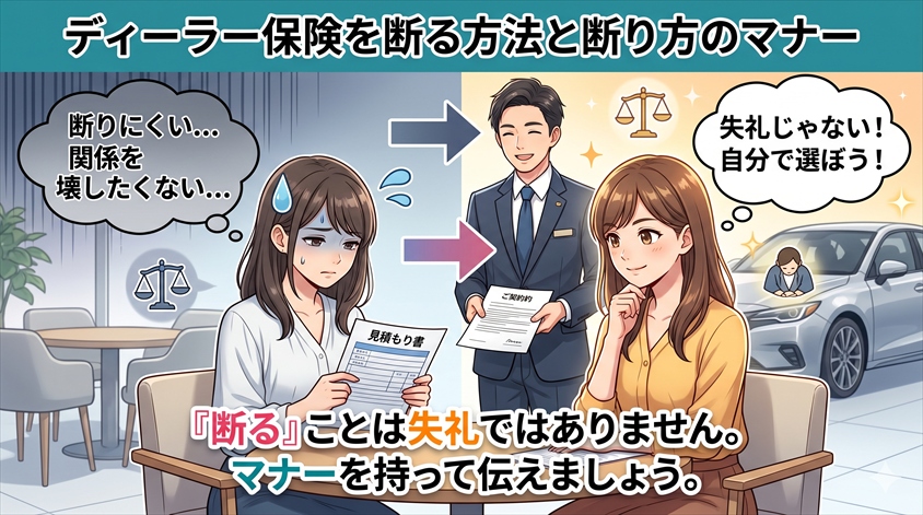 ディーラー保険を断る方法と断り方のマナー