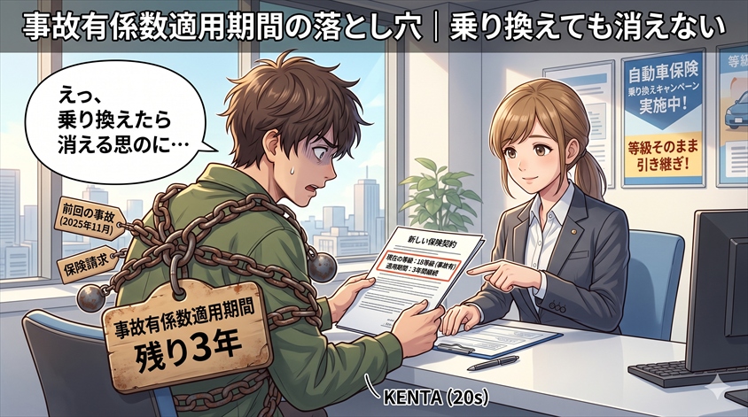 事故有係数適用期間の落とし穴|乗り換えても消えない