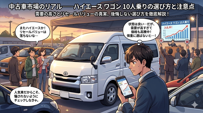 中古車市場のリアル──ハイエース ワゴン 10人乗りの選び方と注意点