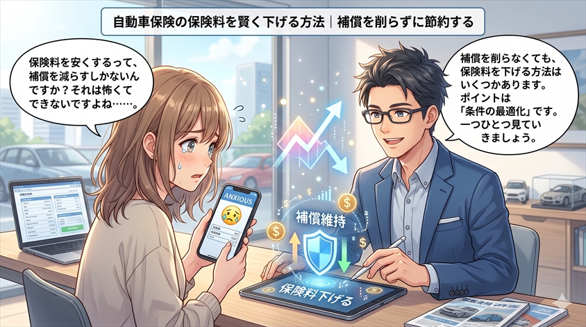 自動車保険の保険料を賢く下げる方法｜補償を削らずに節約する
