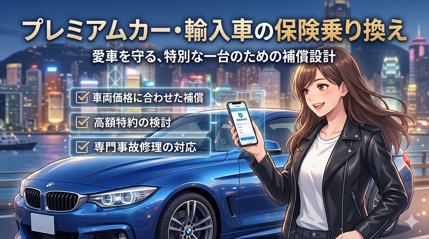 プレミアムカー・輸入車の保険乗り換えで必ずチェックすること