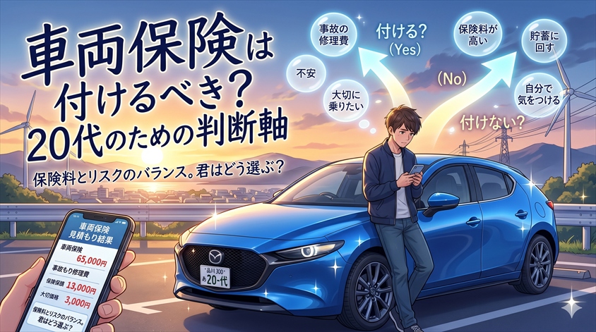 車両保険は付けるべき?20代のための判断軸