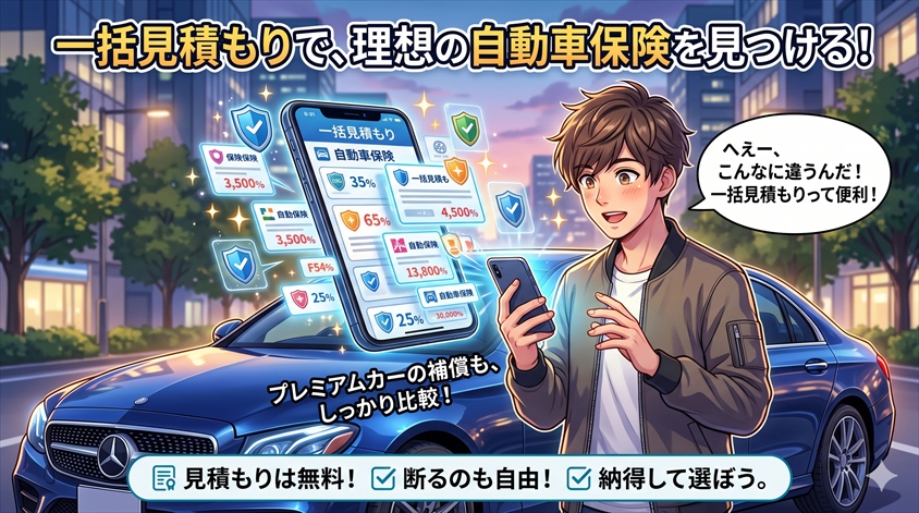 自動車保険の複数社比較、どこで見積もりを取れば良い?