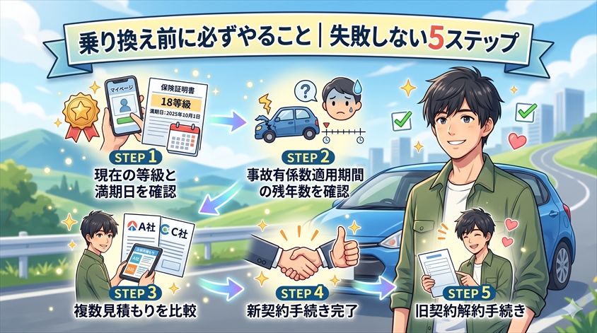 乗り換え前に必ずやること|失敗しない5ステップ
