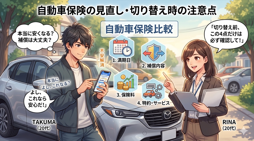 自動車保険の見直し・切り替え時の注意点