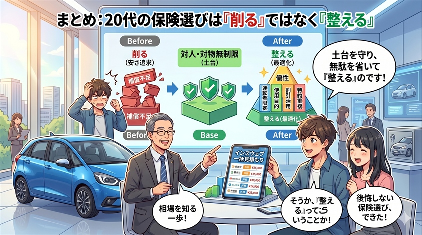 まとめ:20代の保険選びは「削る」ではなく「整える」