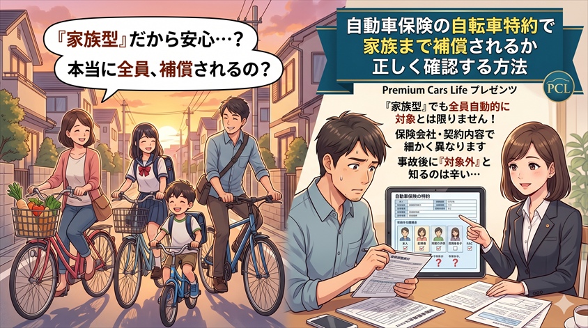 自動車保険の自転車特約で家族まで補償されるか正しく確認する方法