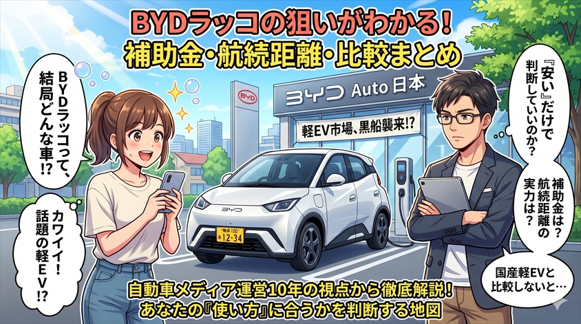 BYDラッコの狙いがわかる!補助金・航続距離・比較まとめ