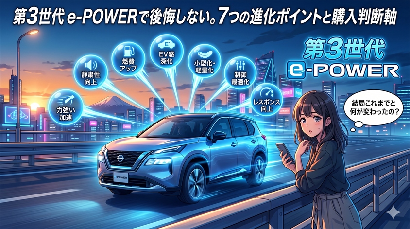 第3世代 e-POWERで後悔しない。7つの進化ポイントと購入判断軸