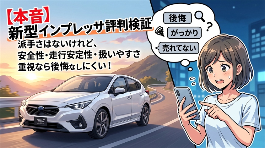 【本音】新型インプレッサの評判が悪いと言われる理由を検証