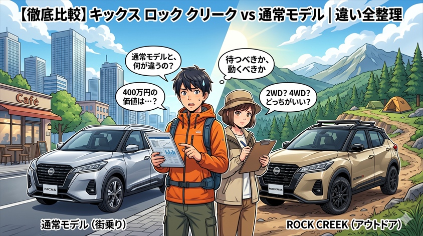 【徹底比較】キックス ロック クリークと通常モデルの違い全整理