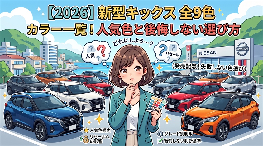 【2026】新型キックス全9色カラー一覧！人気色と後悔しない選び方