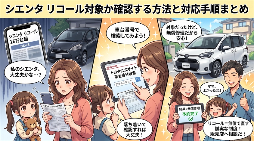 シエンタ リコール対象か確認する方法と対応手順まとめ