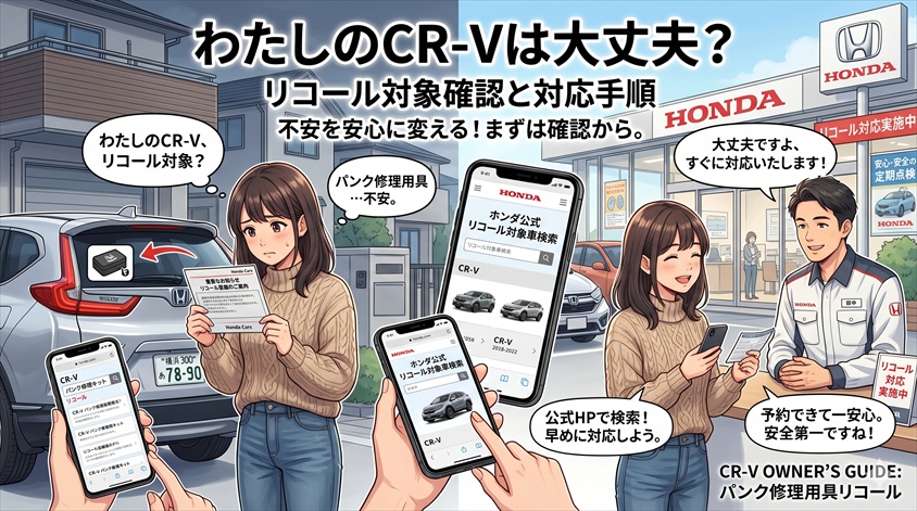 CR-Vパンク応急修理用具リコールの対象確認と対応手順