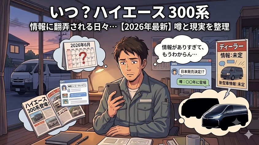 【2026年最新】ハイエースフルモデルチェンジ情報を冷静に整理