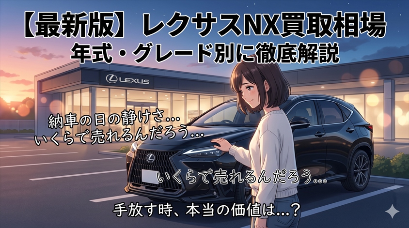 【最新版】レクサスNXの買取相場を年式・グレード別に徹底解説