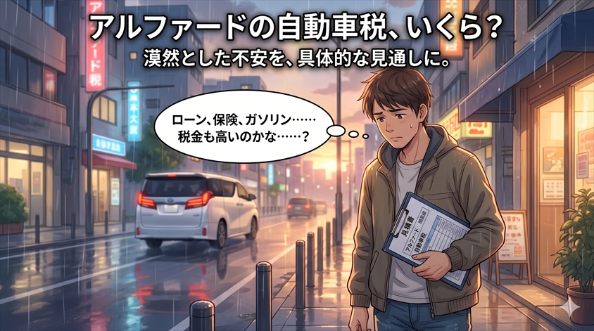 アルファードの自動車税は年いくら?40系・30系の税額を一覧で比較