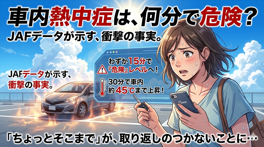 車内熱中症は何分で危険？JAFデータが示す衝撃の事実