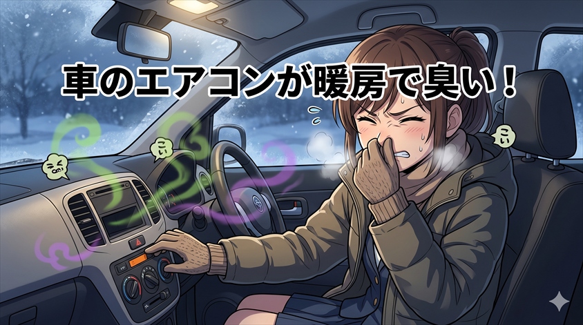 車のエアコンが暖房で臭い！酸っぱい臭いの正体と自分でできる対策