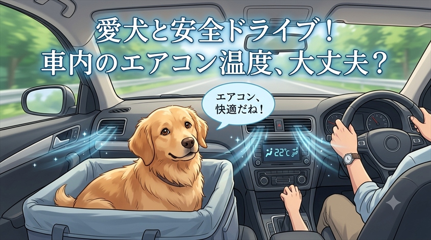 犬を車に乗せるときのエアコン設定｜目安温度と確認すべき3つのこと
