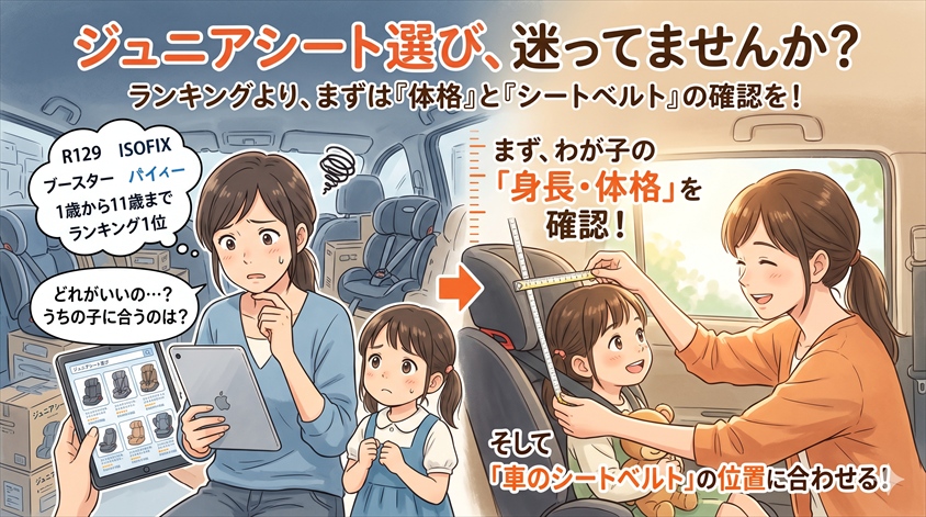 ジュニアシートおすすめ3選｜R129・ISOFIX・用途別に比較