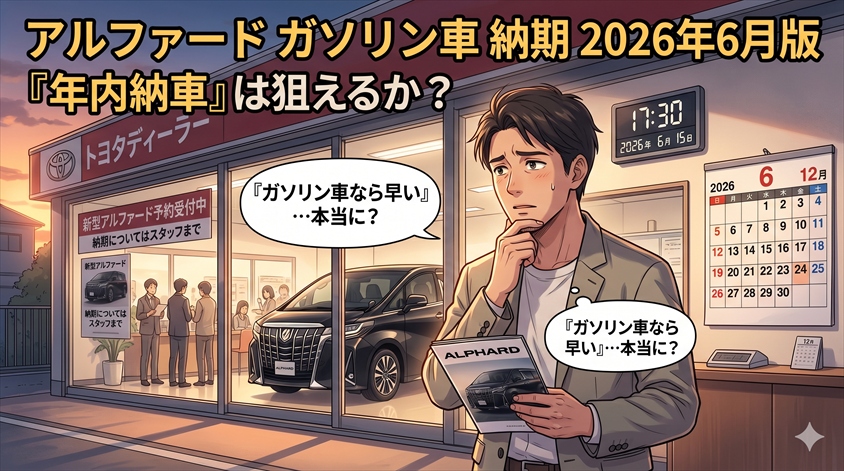 アルファード ガソリン車の納期、2026年6月版｜年内納車は狙えるか
