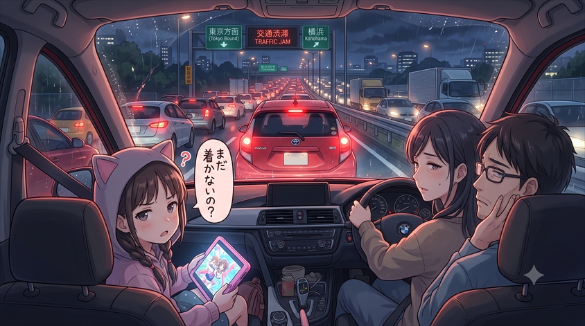 高速道路の渋滞で子供の暇つぶし|動画に頼りすぎない工夫とは