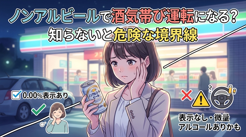 ノンアルコールビールで酒気帯び運転になる?知らないと危険な境界線