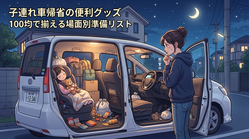 子連れ車帰省の便利グッズ|100均で揃える場面別準備リスト