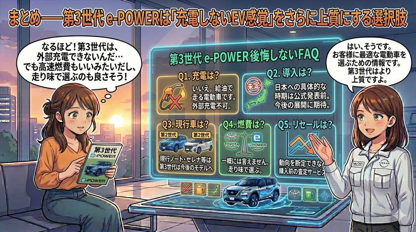 第3世代 e-POWERで後悔しないについてのよくある質問（FAQ）