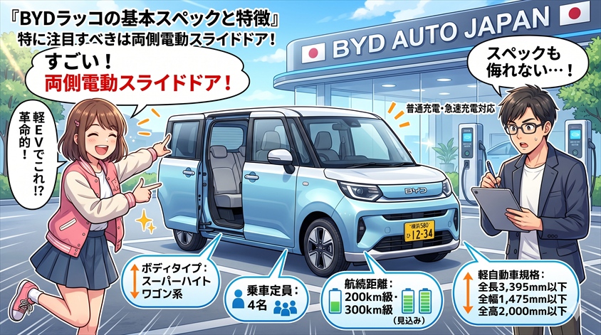 BYDラッコの基本スペックと特徴