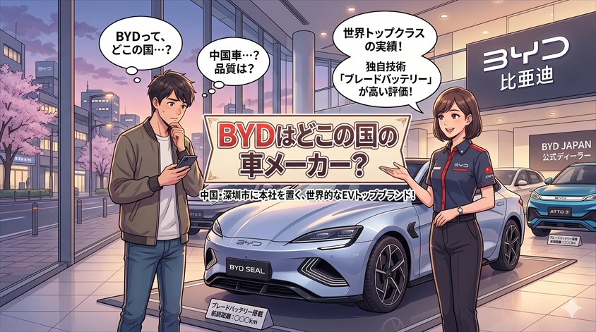 BYDはどこの国の車メーカー?